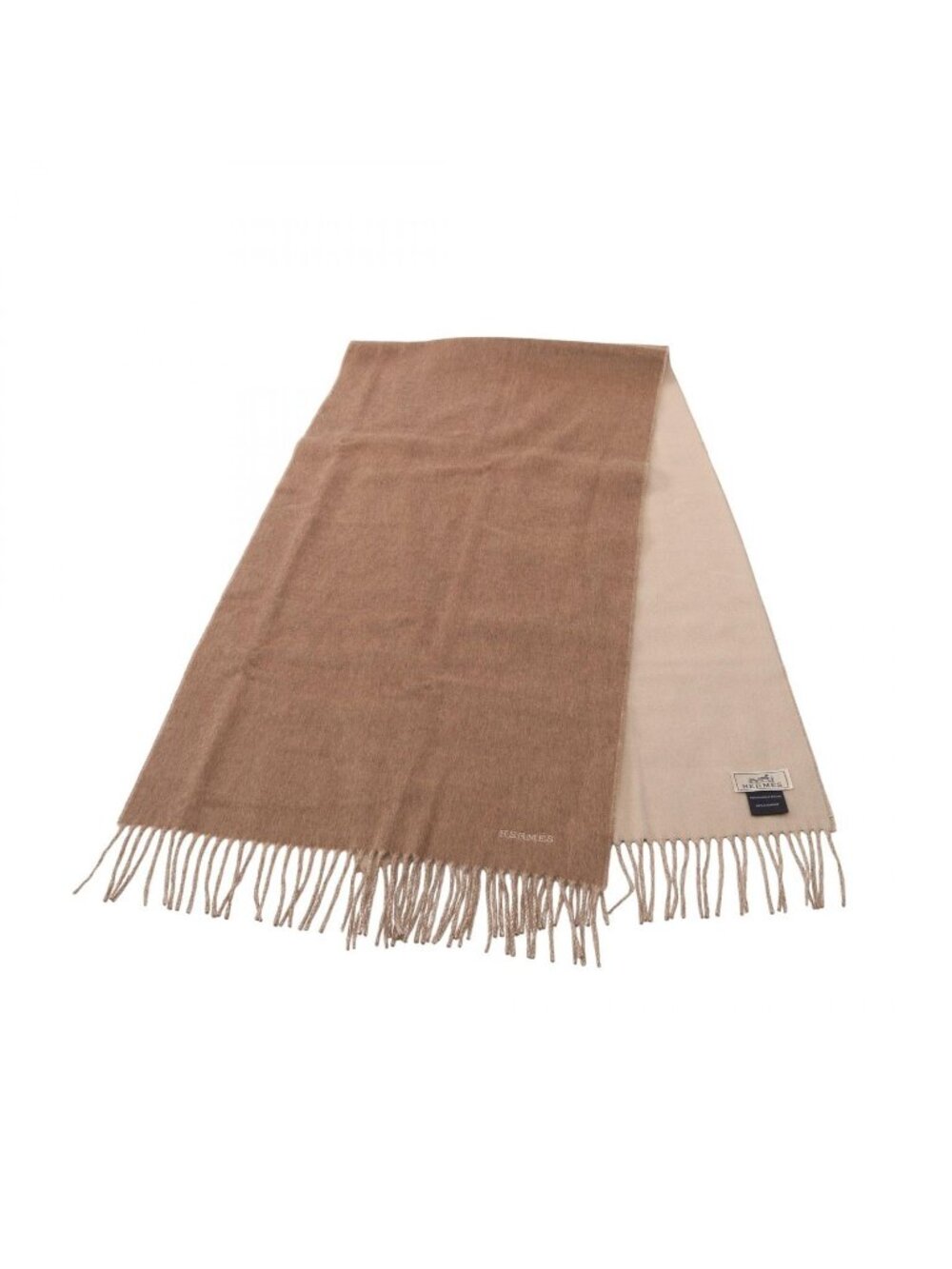 Hermes Scarf Recto Verso Beige